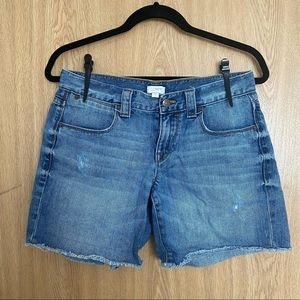 J. Crew Distressed Denim Cutoff Shorts Size 27